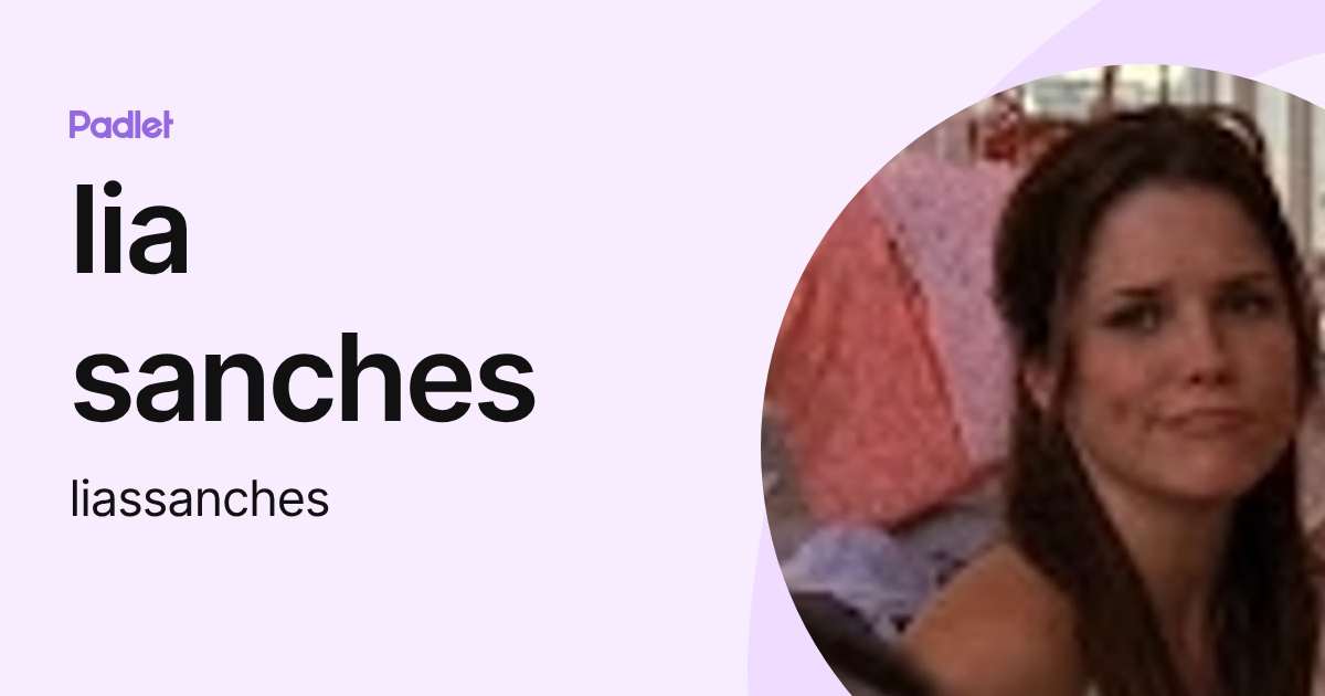 lia sanches (liassanches) profile | Padlet