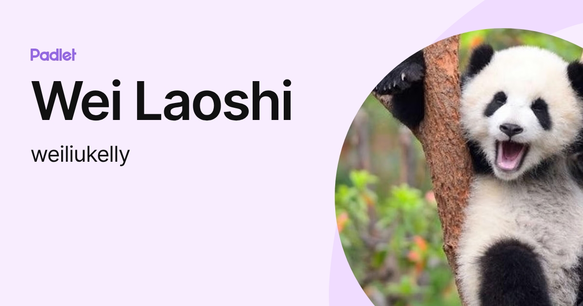 Wei Laoshi (weiliukelly) profile | Padlet