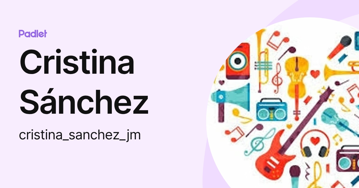 Cristina Sánchez (cristina_sanchez_jm) profile | Padlet