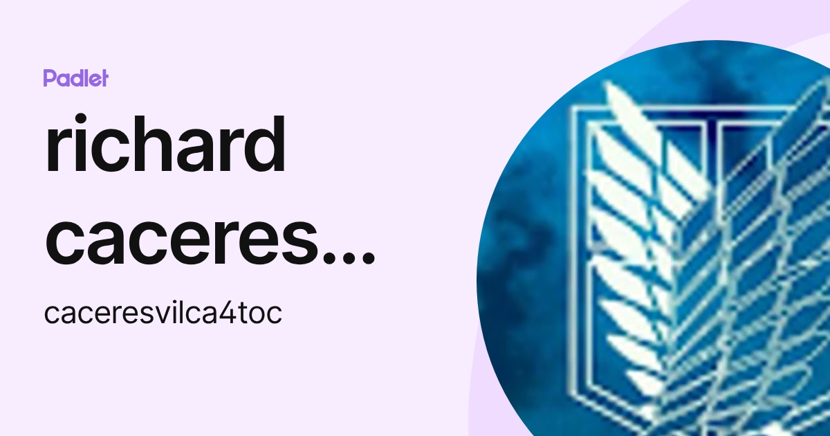richard caceres vilca (caceresvilca4toc) profile | Padlet