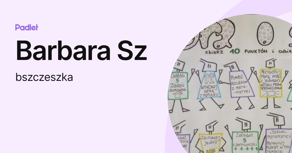 Barbara Sz (bszczeszka) profile | Padlet
