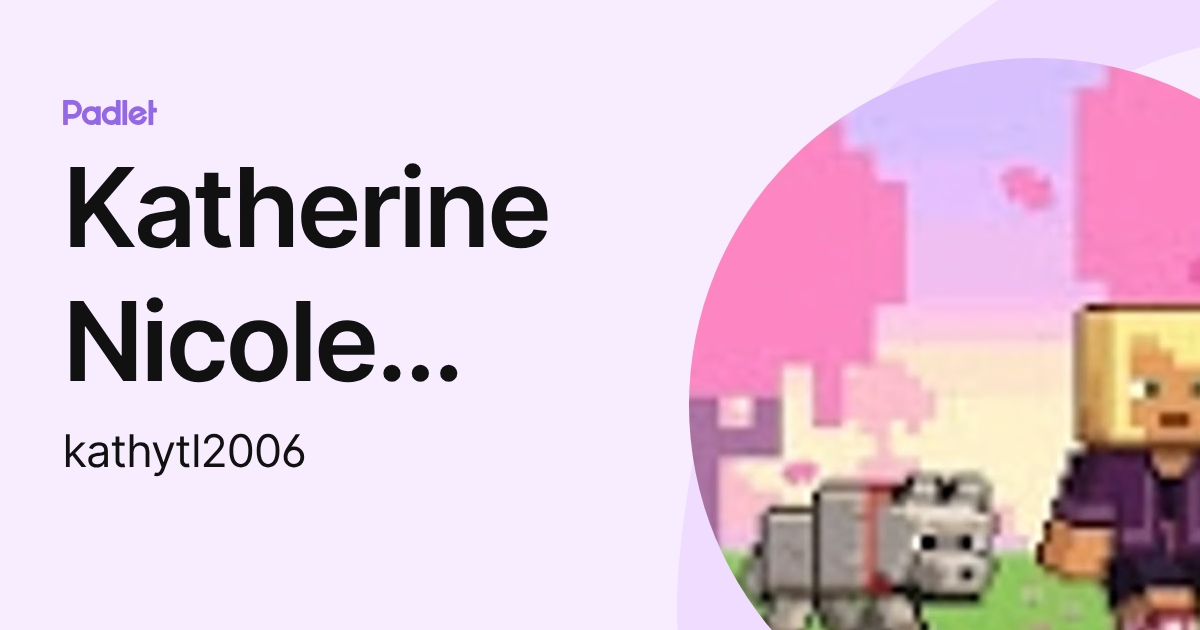 Katherine Nicole Triana León (kathytl2006) profile | Padlet