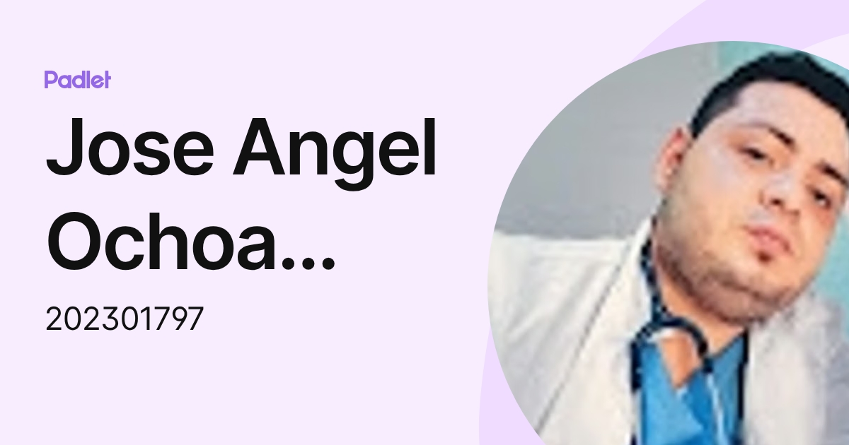 Jose Angel Ochoa Muñoz (202301797) profile | Padlet
