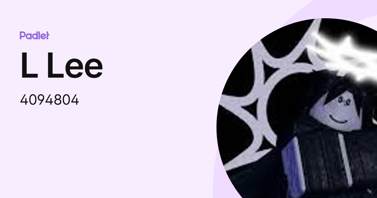 L Lee (4094804) profile | Padlet