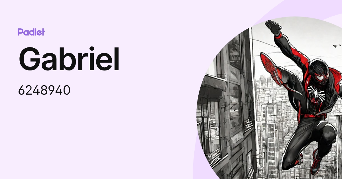 Gabriel (6248940) profile | Padlet