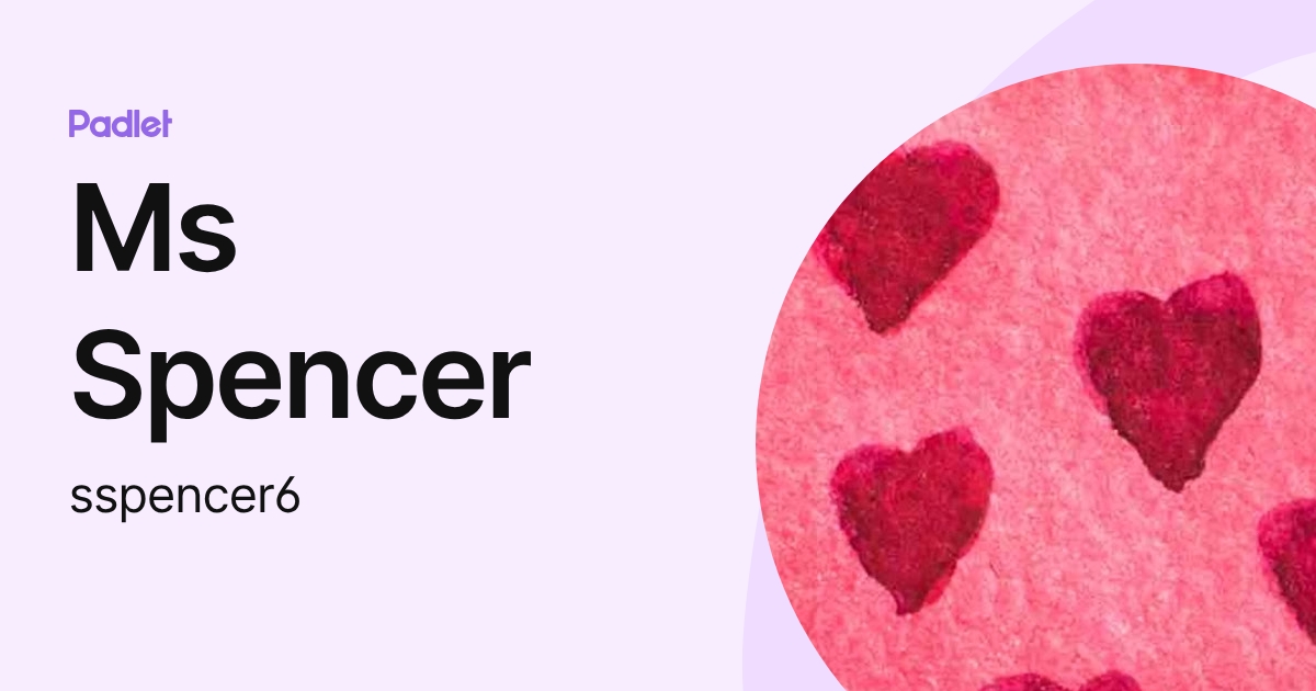 Ms Spencer (sspencer6) profile | Padlet