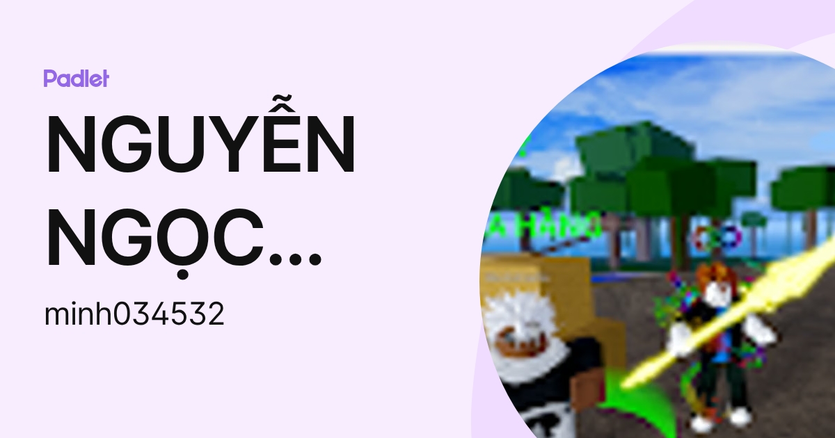 NGUYỄN NGỌC MINH (minh034532) profile | Padlet