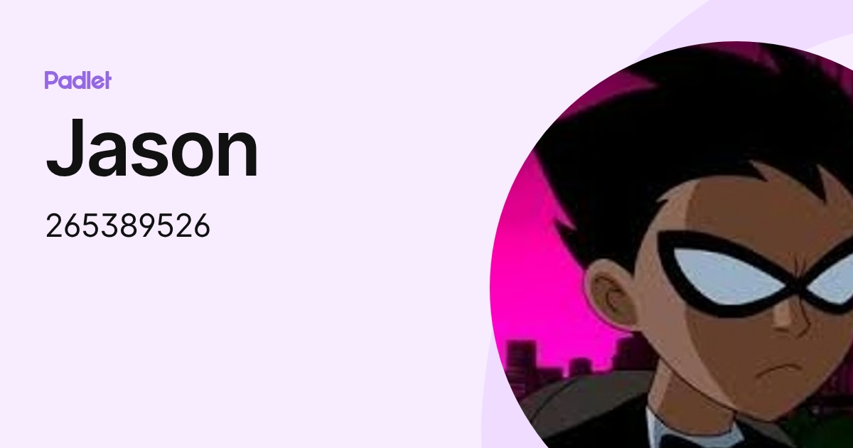 Jason (265389526) profile | Padlet