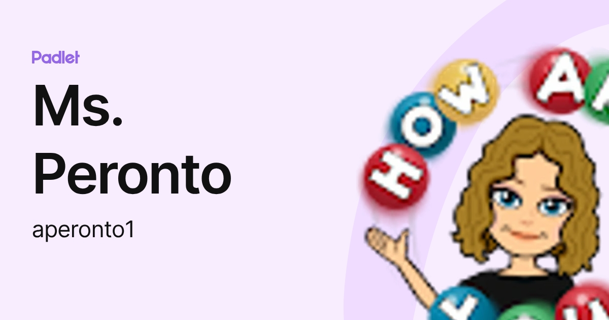 Ms. Peronto (aperonto1) profile | Padlet