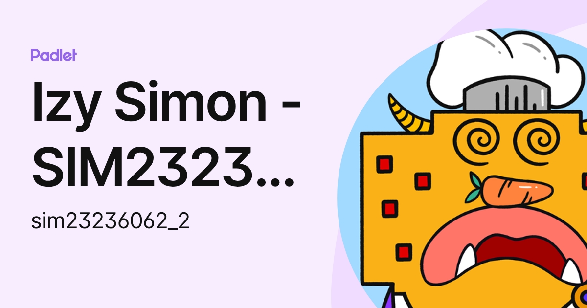 Izy Simon - SIM23236062 (sim23236062_) profile | Padlet