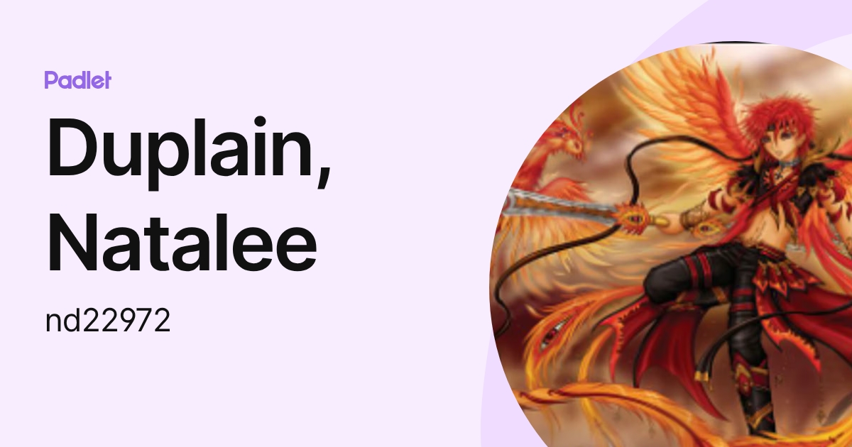 Duplain, Natalee (nd22972) profile | Padlet