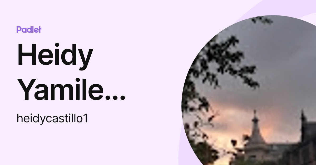 Heidy Yamile Castillo Chiroque (heidycastillo1) profile | Padlet