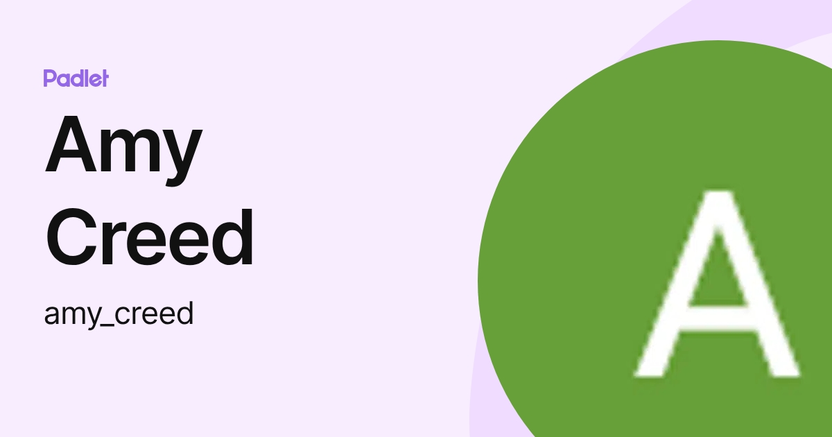 Amy Creed (amy_creed) profile | Padlet