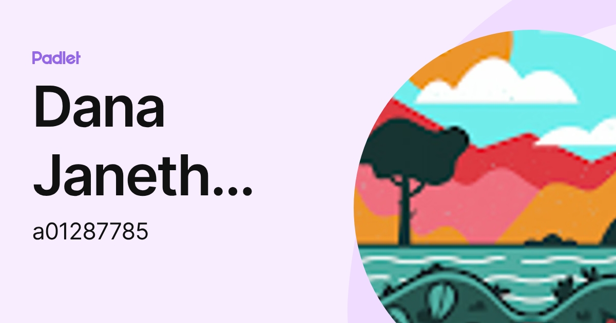 Dana Janeth Dávila Moreno (a01287785) profile | Padlet