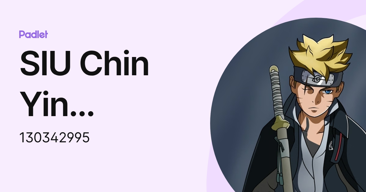 SIU Chin Yin (George) [YCIS-HK] (130342995) profile | Padlet