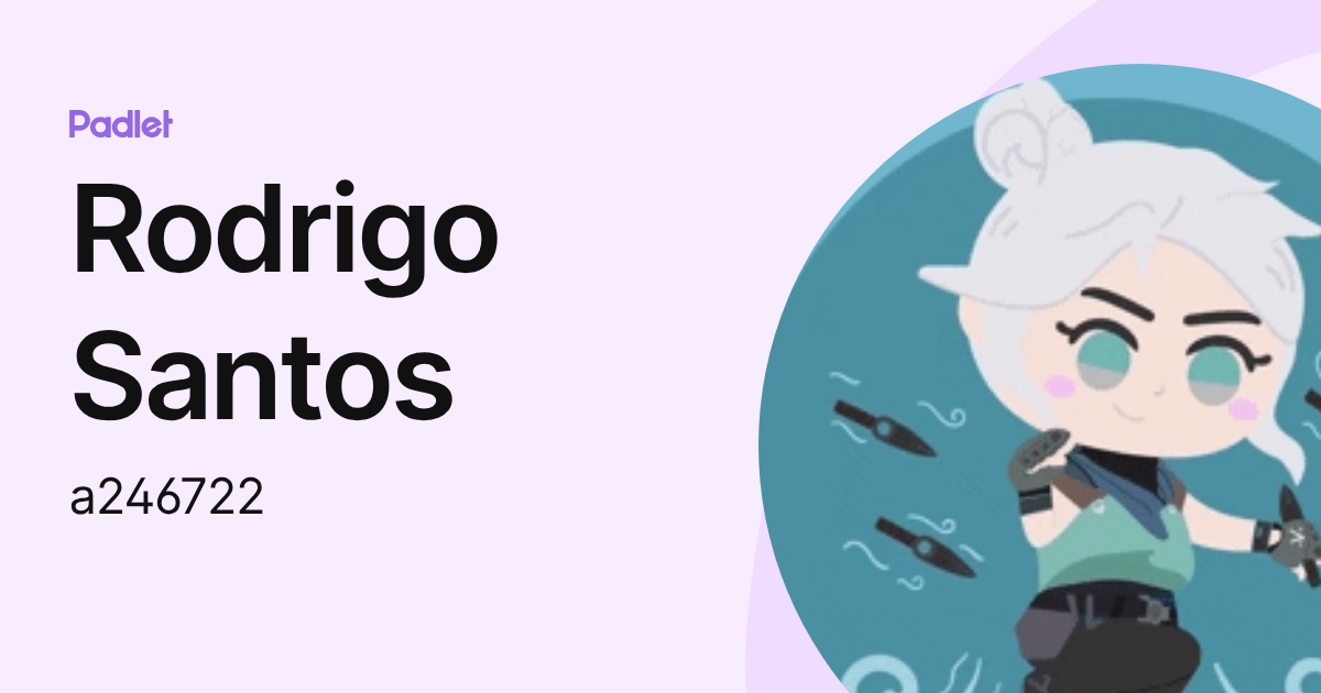 Rodrigo Santos (a246722) profile | Padlet