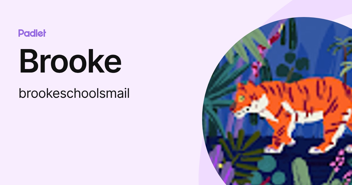 Brooke (brookeschoolsmail) profile | Padlet