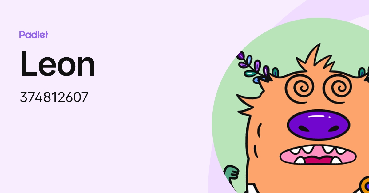Leon (374812607) profile | Padlet