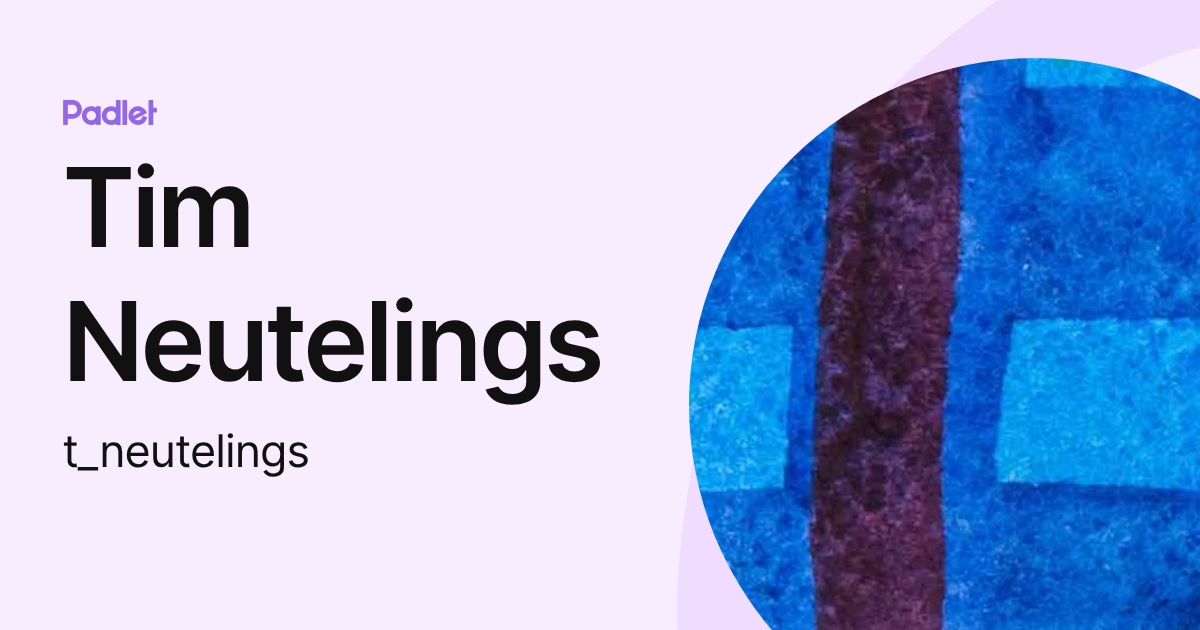 Tim Neutelings (t_neutelings) profile | Padlet