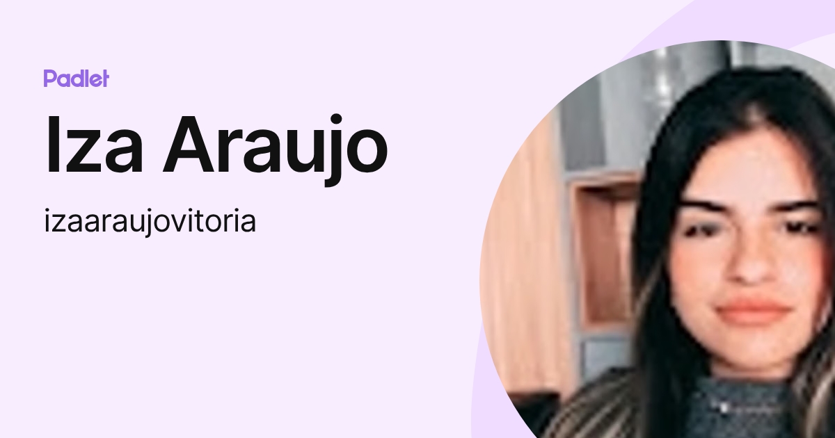 Iza Araujo (izaaraujovitoria) profile | Padlet