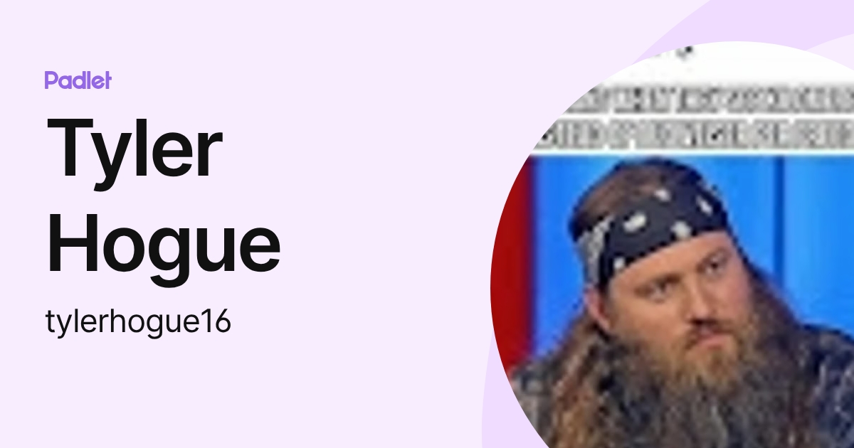 Tyler Hogue (tylerhogue16) profile | Padlet
