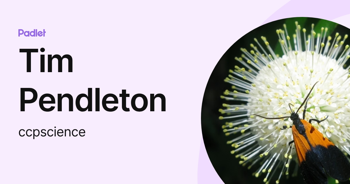 Tim Pendleton (ccpscience) profile | Padlet
