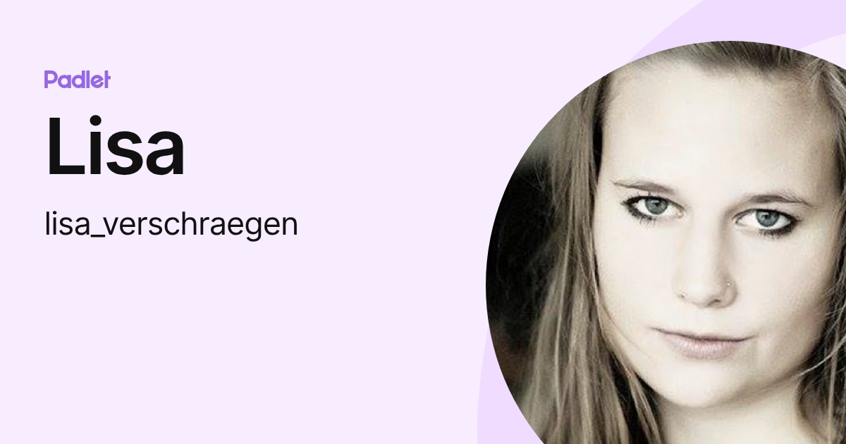 Lisa (lisa_verschraegen) profile | Padlet