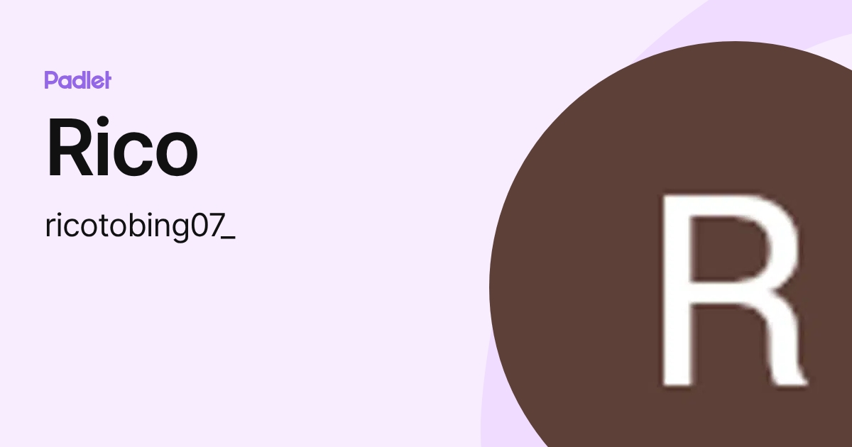 Rico (ricotobing07_) profile | Padlet