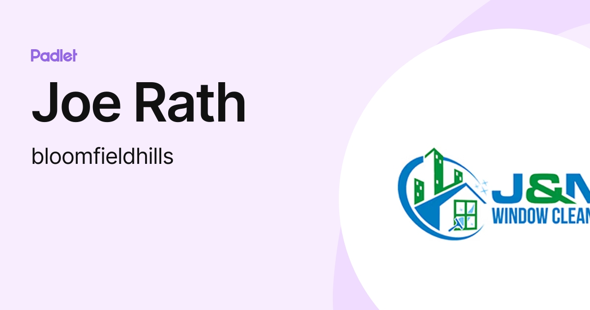 Joe Rath (bloomfieldhills) profile | Padlet