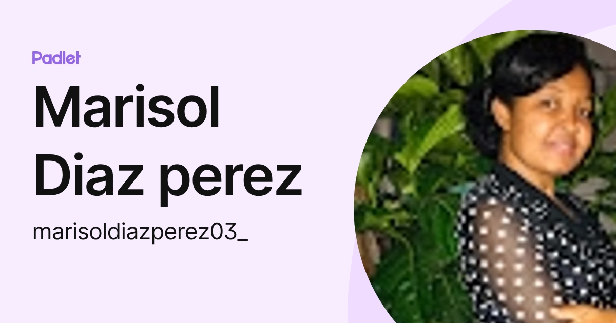 Marisol Diaz perez (marisoldiazperez03_) profile | Padlet