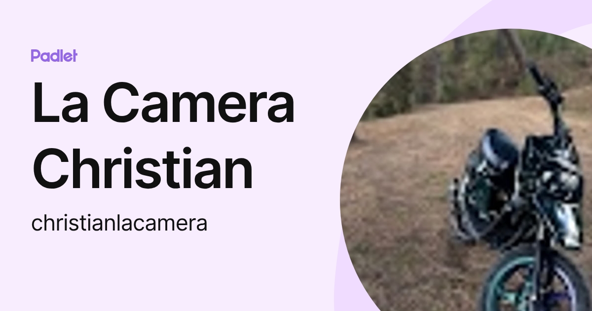 Christian Camera La Camera Christian (christianlacamera) profile | Padlet