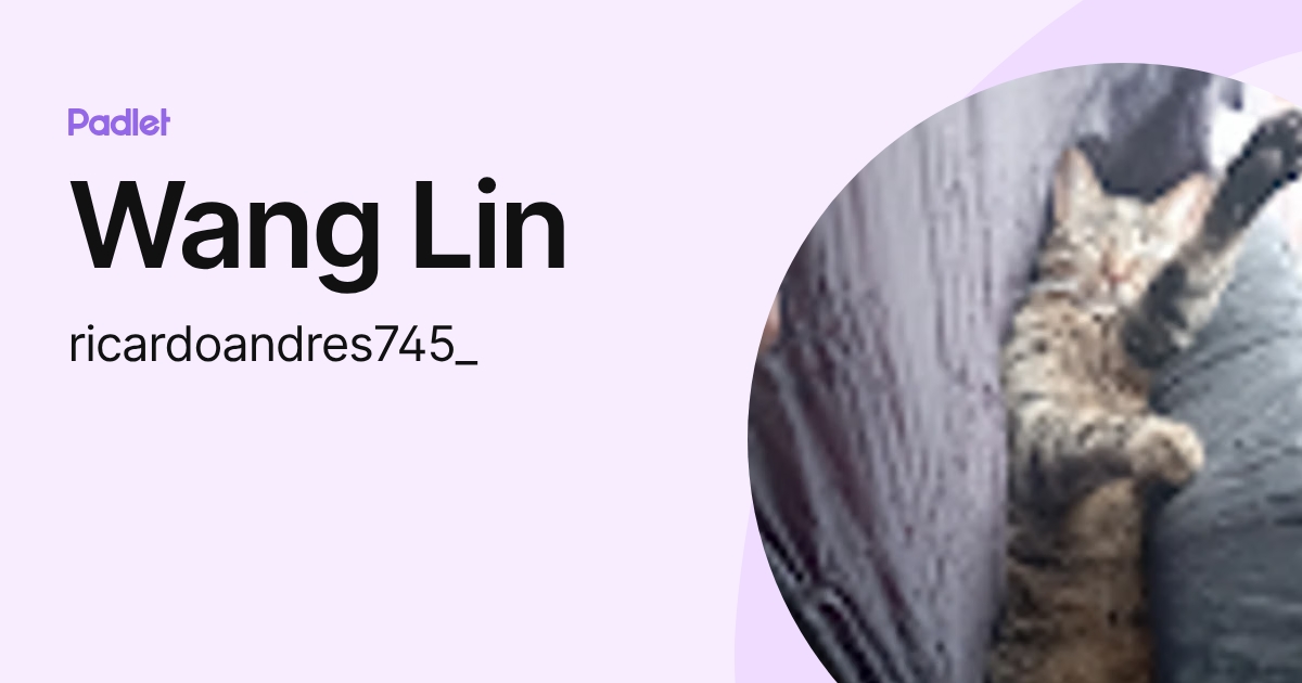 Wang Lin (ricardoandres745_) profile | Padlet