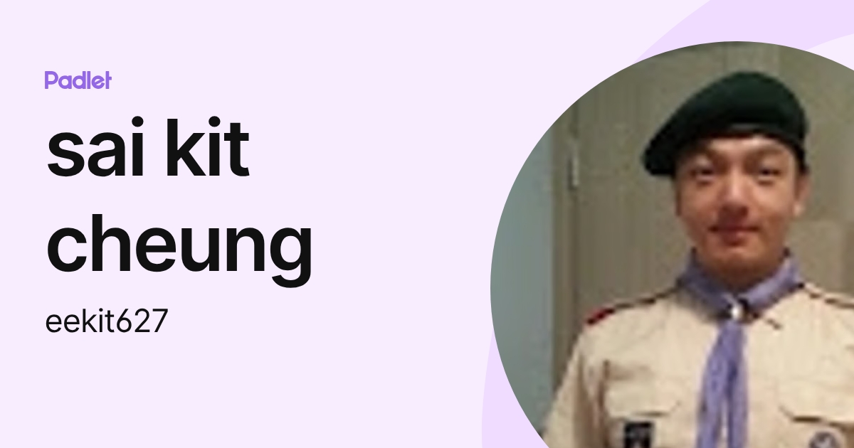 sai kit cheung (eekit627) profile | Padlet