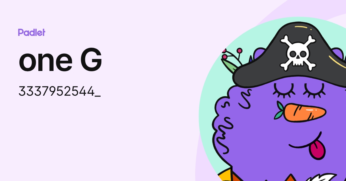 one G (3337952544_) profile | Padlet