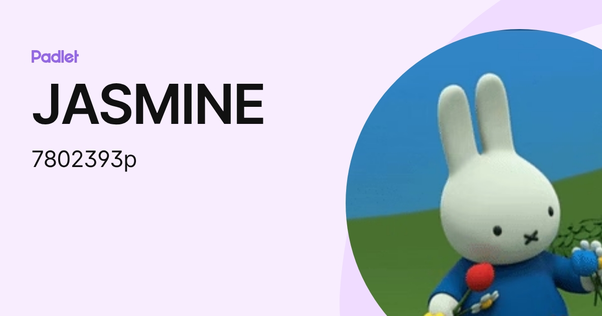 JASMINE (7802393p) profile | Padlet