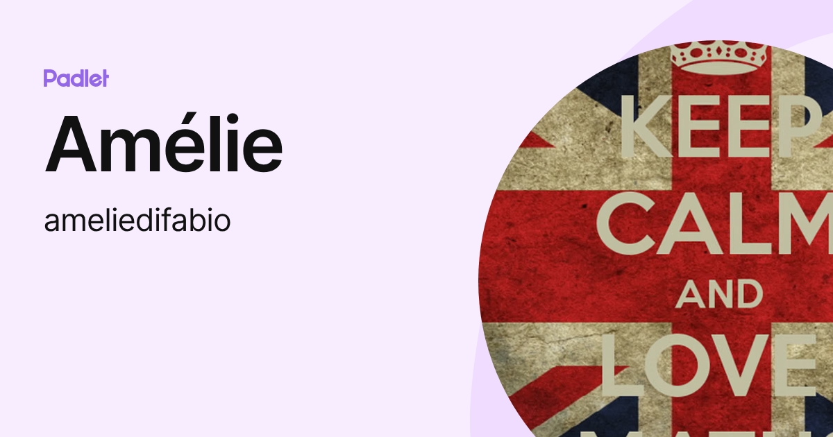 Amélie (ameliedifabio) profile | Padlet