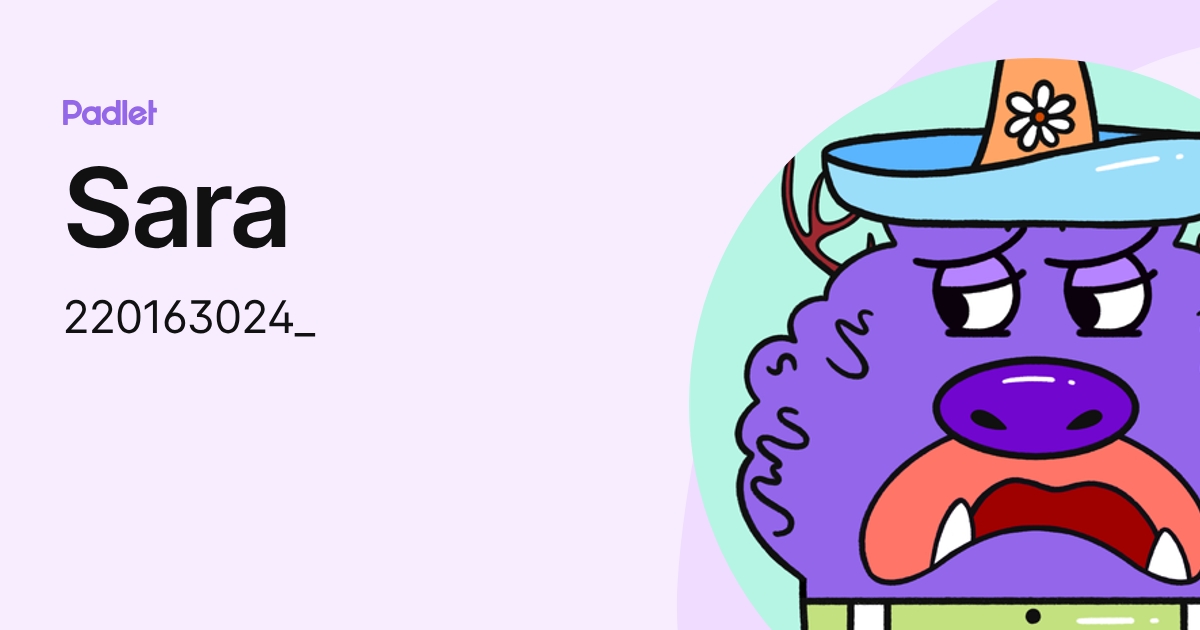 Sara (220163024_) profile | Padlet
