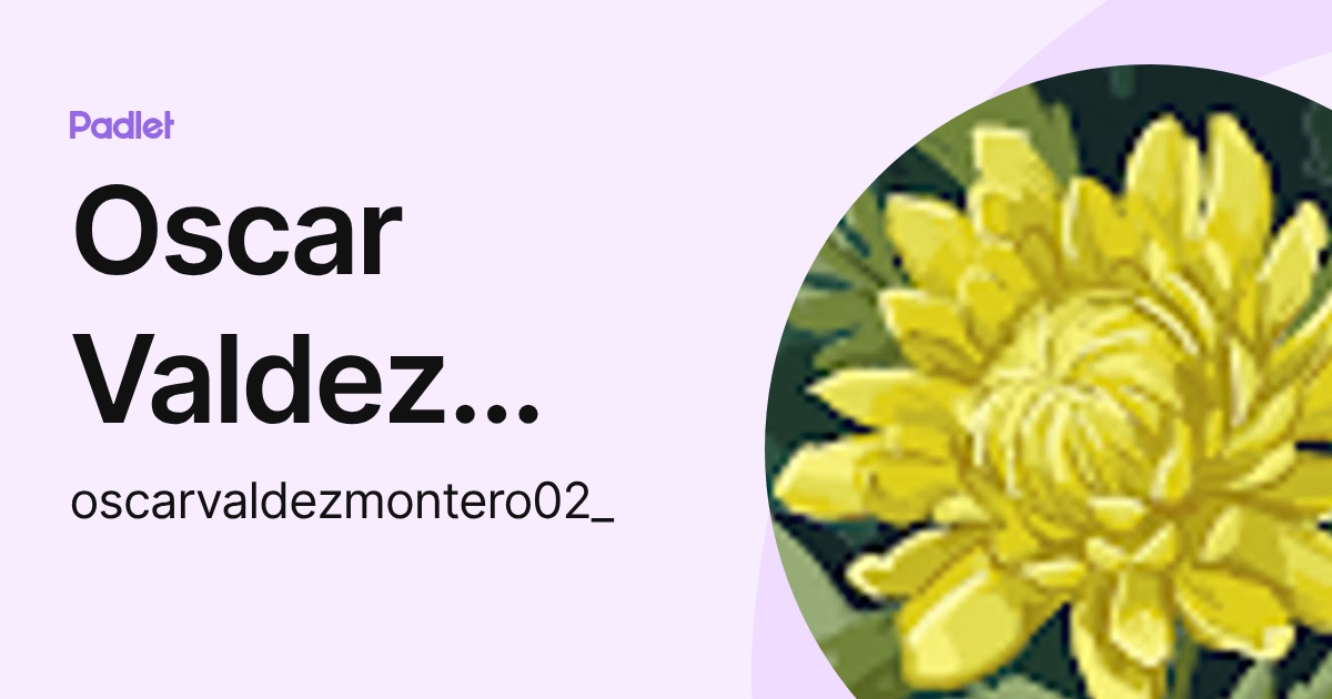 Oscar Valdez Montero (oscarvaldezmontero02_) profile | Padlet