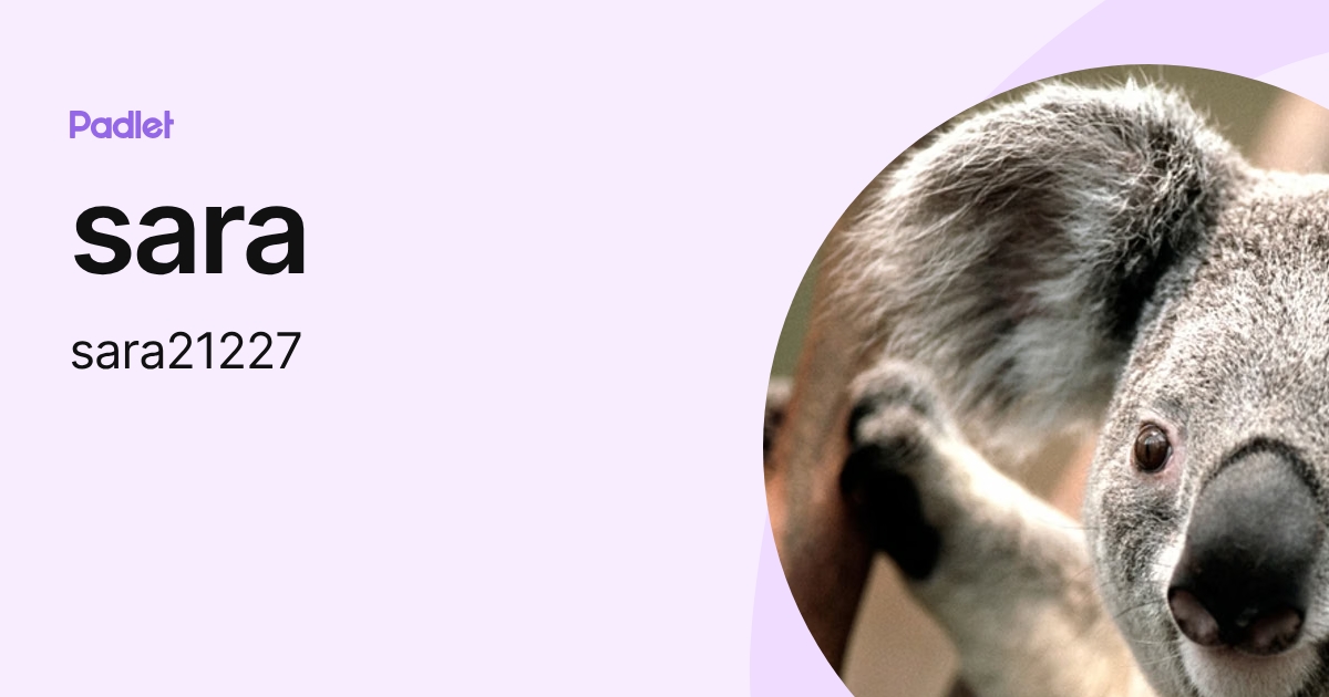sara (sara21227) profile | Padlet