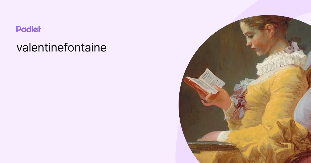 Profil de valentinefontaine | Padlet