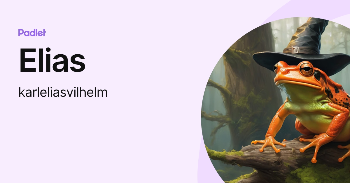 Elias (karleliasvilhelm) profile | Padlet
