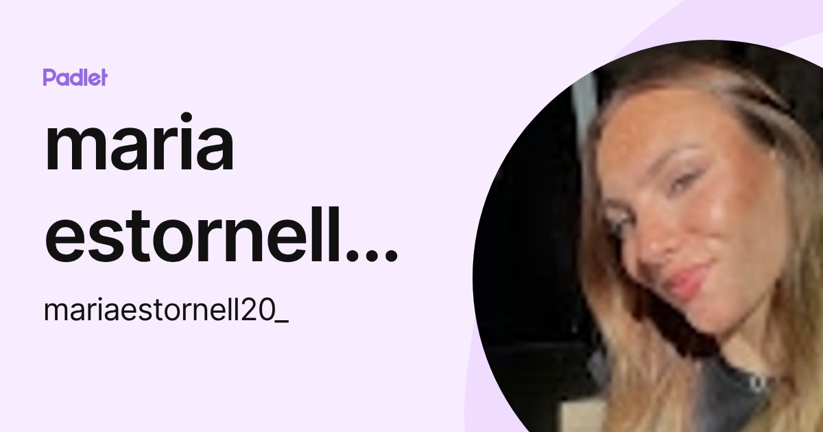 maria estornell martinez (mariaestornell20_) profile | Padlet