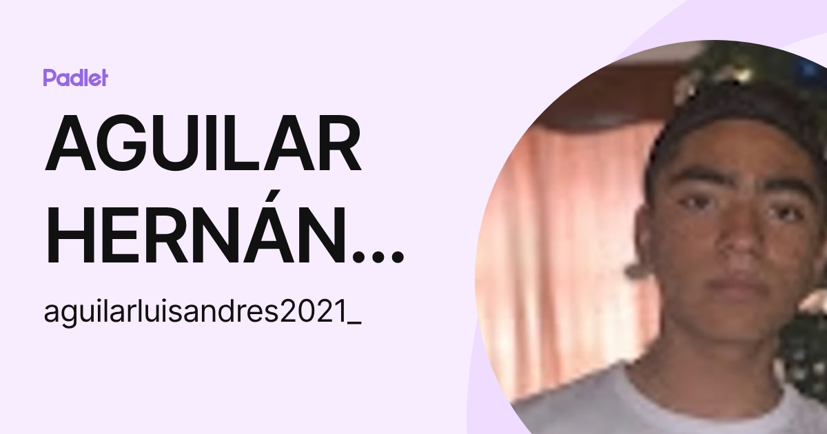 AGUILAR HERNÁNDEZ LUIS ANDRÉS (aguilarluisandres2021_) profile | Padlet