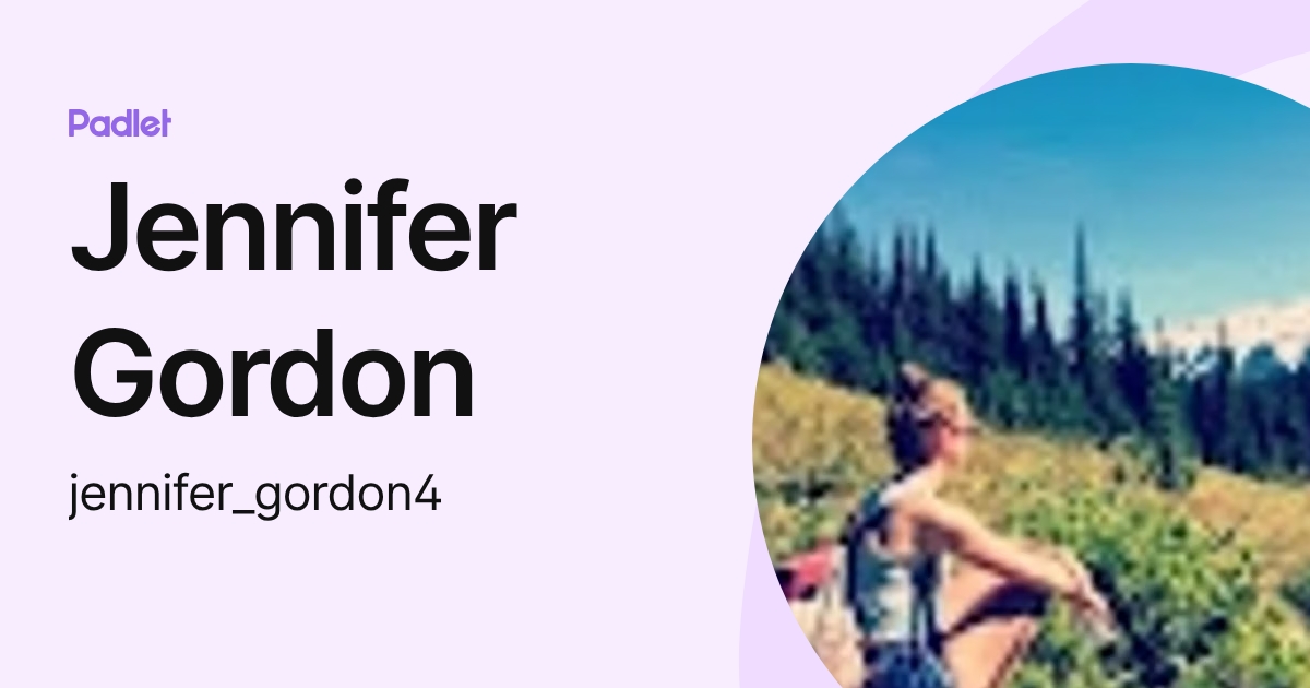 Jennifer Gordon (jennifer_gordon4) profile | Padlet