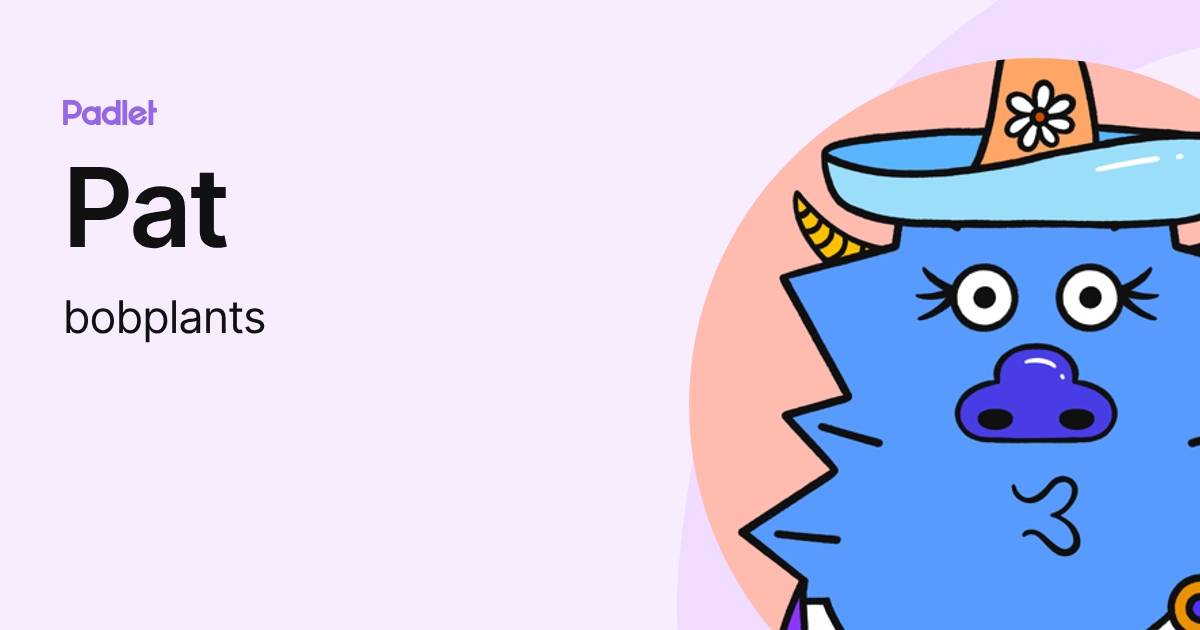 Pat (bobplants) profile | Padlet