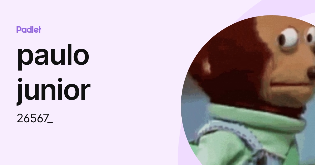 paulo junior (26567_) profile | Padlet