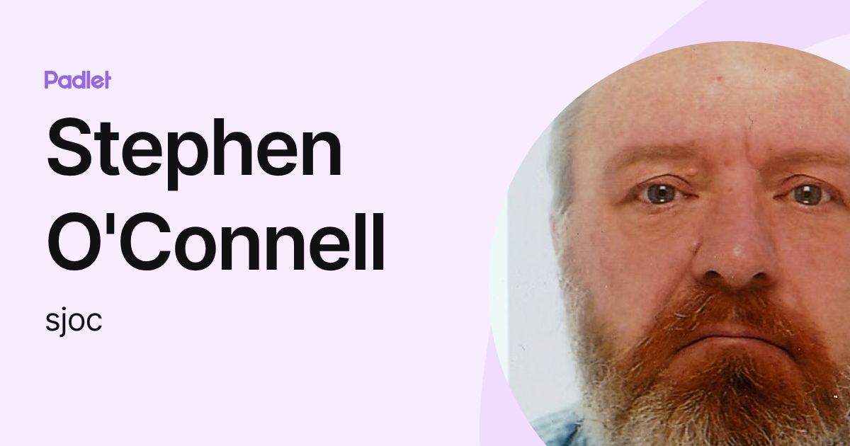Stephen O'Connell (sjoc) profile | Padlet