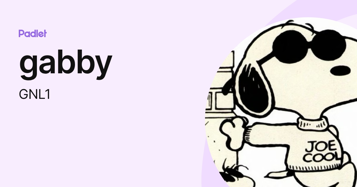gabby (GNL1) profile | Padlet