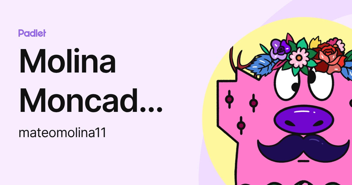 Molina Moncada Mateo (mateomolina11) profile | Padlet