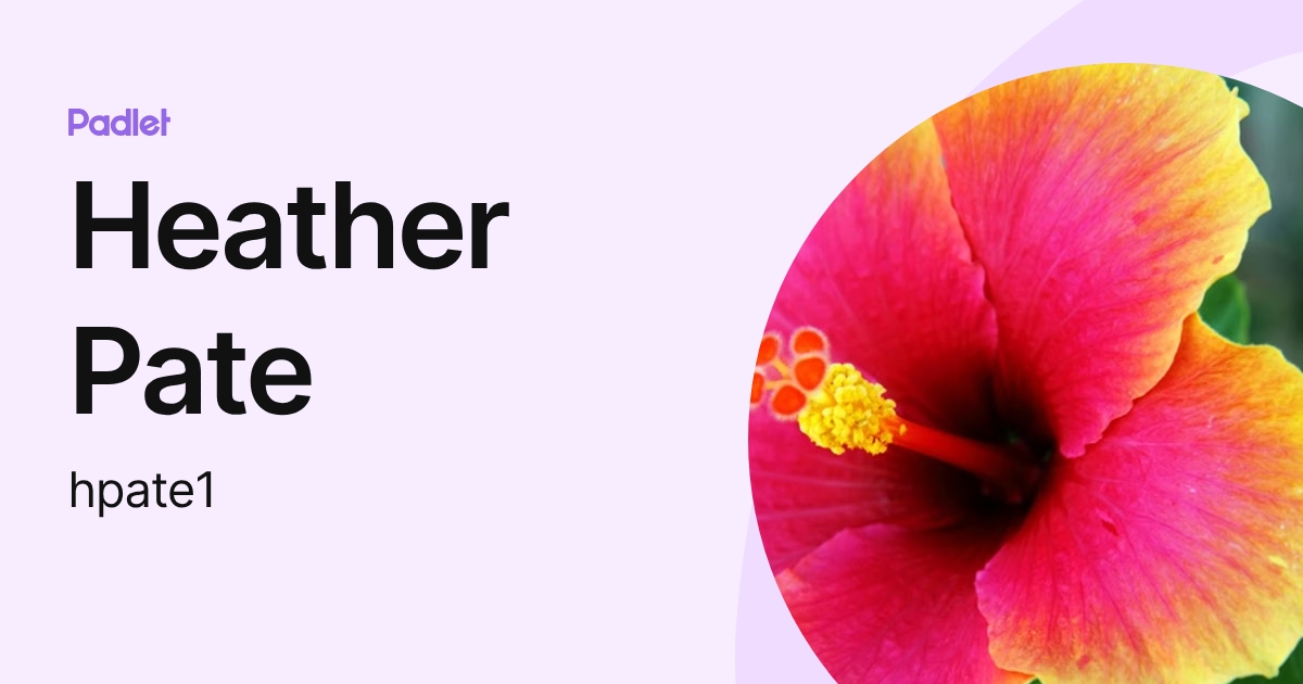 Heather Pate (hpate1) profile | Padlet